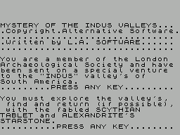 Mystery of the Indus Valleys (1988)(Alternative Software)